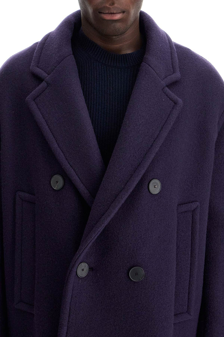 Lanvin Double-Breasted Heavy Wool Coat