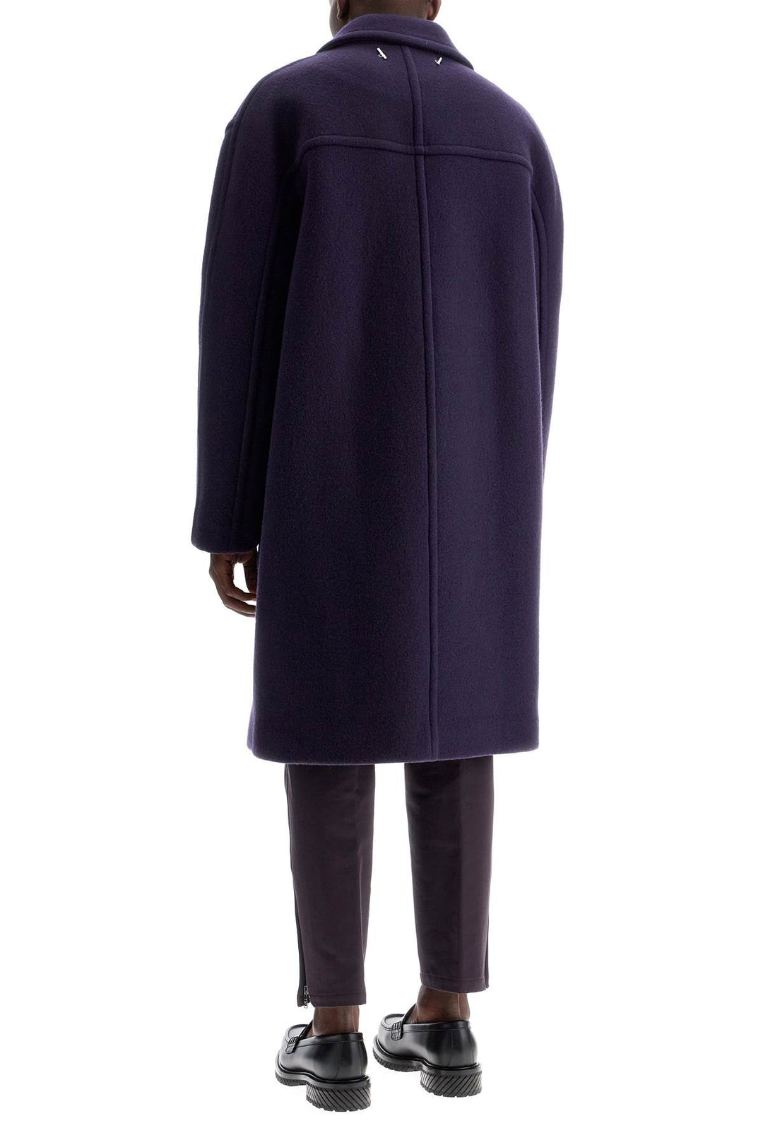 Lanvin Double-Breasted Heavy Wool Coat