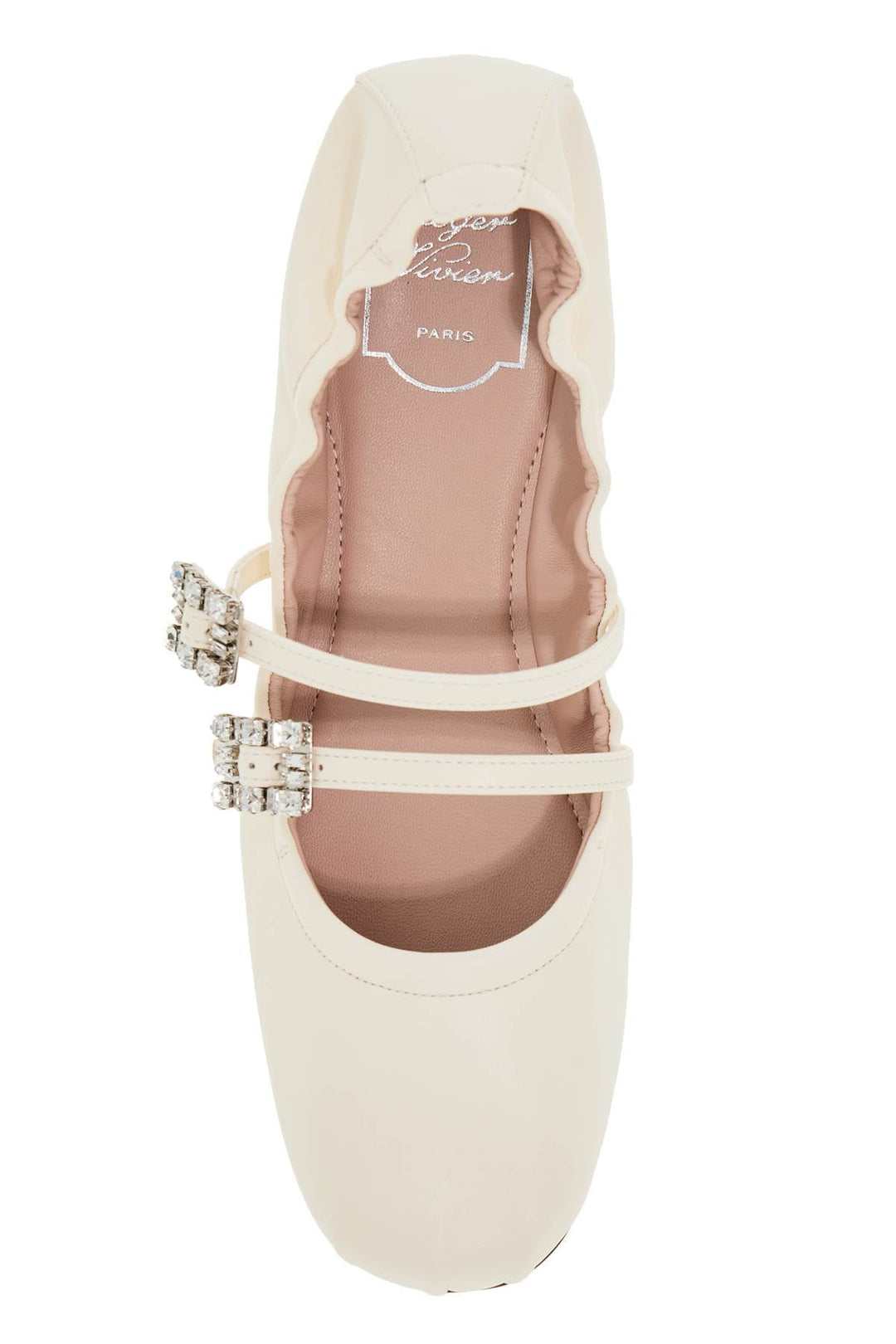 Roger Vivier "nappa Ballet Flats With Strass Buck