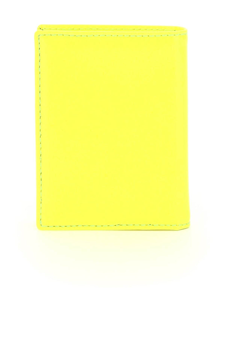 Cartera Comme Des Garcons Cartera plegable de piel fluo