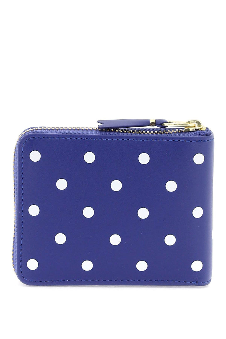 Comme Des Garcons Wallet Polka Dot Zip Around Wallet With