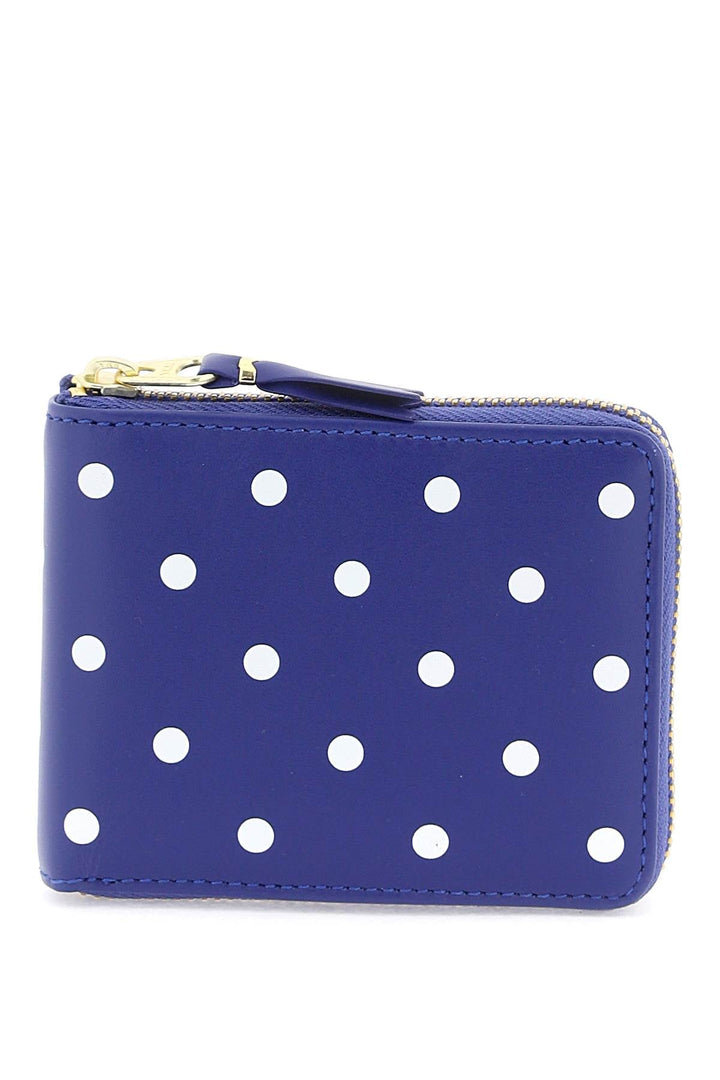 Comme Des Garcons Wallet Polka Dot Zip Around Wallet With