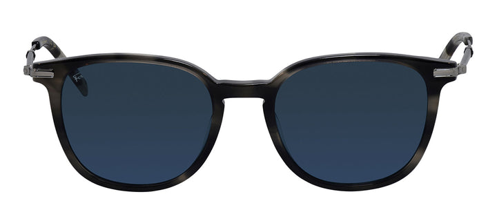 Salvatore Ferragamo SF 1015S 003 Square Metal Grey Sunglasses with Blue Classic Lens