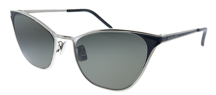 Saint Laurent SL 409 001 Cat-Eye Metal Silver Sunglasses with Grey Lens