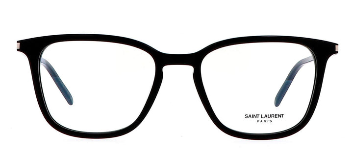 Saint Laurent SL 479O 1 Square Plastic Black Eyeglasses with Logo Stamped Demo Lenses