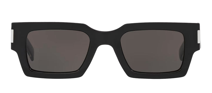 Saint Laurent CLASSIC SL 572S 001 Rectangle Plastic Black Sunglasses with Grey Lens