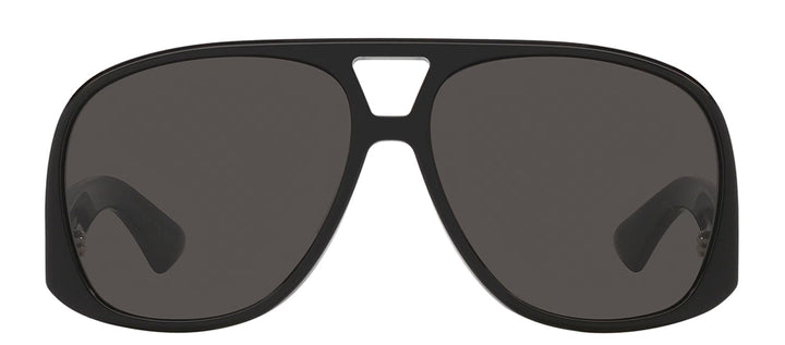 Saint Laurent SL 652 SOLACE 001 Aviator Plastic Black Sunglasses with Grey Lens