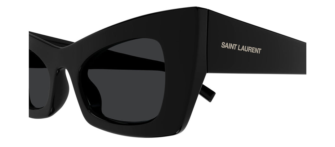 Saint Laurent SL 702 001 Cat-Eye Plastic Black Sunglasses with Grey Lens