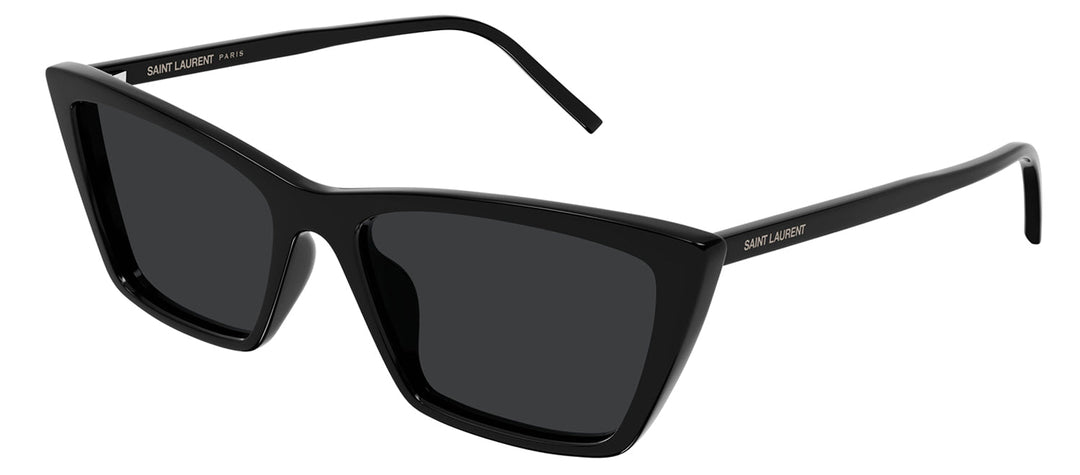 Saint Laurent SL 737 MICA THIN 001 Cat-Eye Plastic Black Sunglasses with Grey Lens