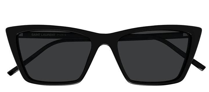 Saint Laurent SL 737 MICA THIN 001 Cat-Eye Plastic Black Sunglasses with Grey Lens