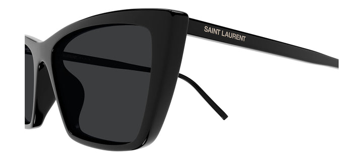 Saint Laurent SL 737 MICA THIN 001 Cat-Eye Plastic Black Sunglasses with Grey Lens