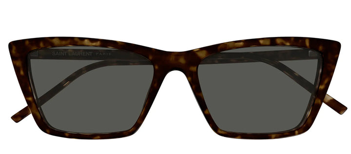Saint Laurent SL 737 MICA THIN 002 Cat-Eye Plastic Havana Sunglasses with Grey Lens