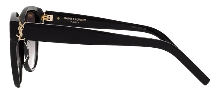 Saint Laurent MONOGRAM SL M107 002 Round Plastic Black Sunglasses with Grey Gradient Lens