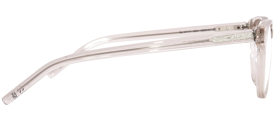 Saint Laurent MONOGRAM SL M111O 004 Round Plastic Beige Eyeglasses with Logo Stamped Demo Lenses