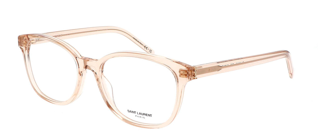 Saint Laurent SL M113O 003 Round Plastic Nude Eyeglasses with Clear Lens
