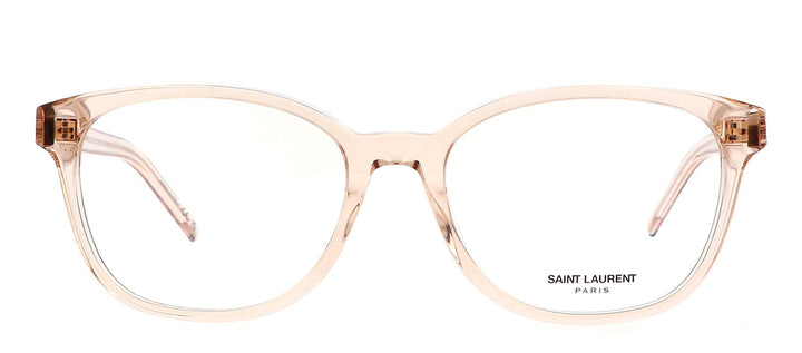 Saint Laurent SL M113O 003 Round Plastic Nude Eyeglasses with Clear Lens