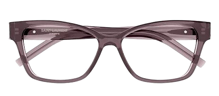 Saint Laurent MONOGRAM SL M116O 003 Cat-Eye Plastic Brown Eyeglasses with Logo Stamped Demo Lenses