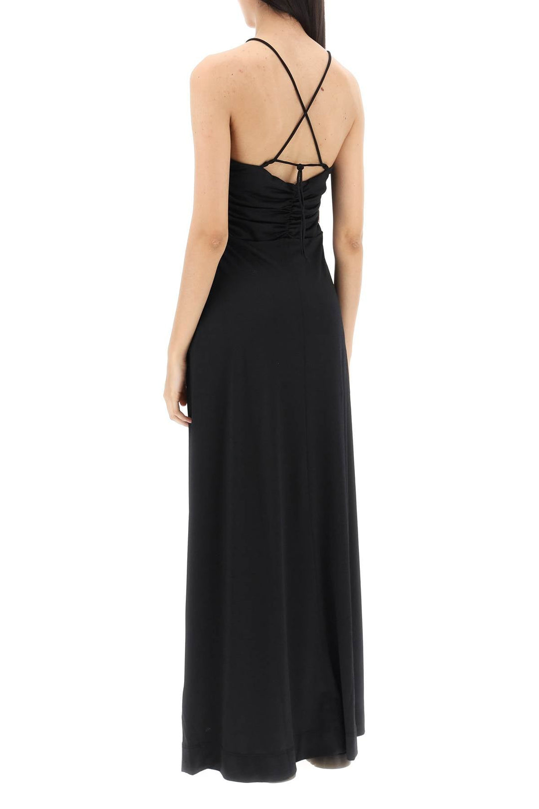 Ganni Crepe Jersey Maxi Dress