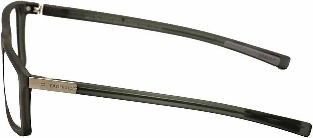 Tag Heuer TAG 0511 007 Rectangle Plastic Grey Eyeglasses with Logo Stamped Demo Lenses