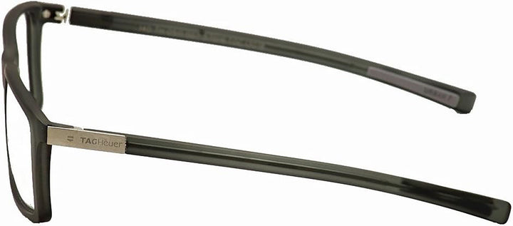 Tag Heuer TAG 0511 007 Rectangle Plastic Grey Eyeglasses with Logo Stamped Demo Lenses