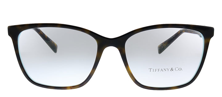 Tiffany & Co. TF 2175 8134 Square Plastic Havana Eyeglasses with Logo Stamped Demo Lenses