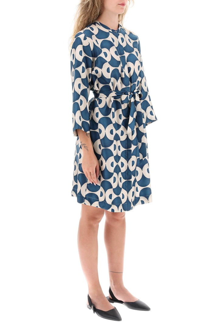 S Max Mara 'timek' Chemisier Dress In Printed Silk