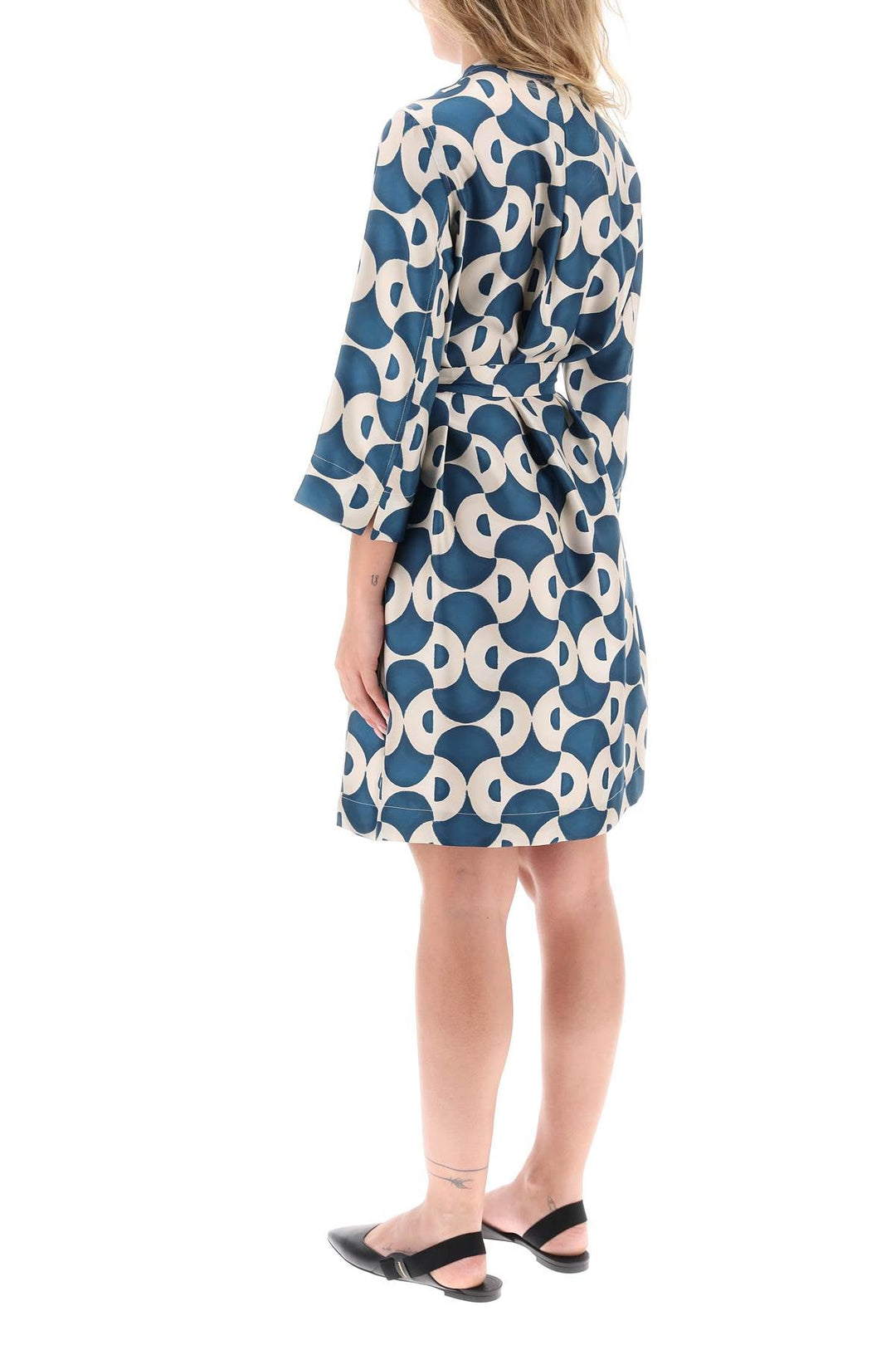 S Max Mara 'timek' Chemisier Dress In Printed Silk