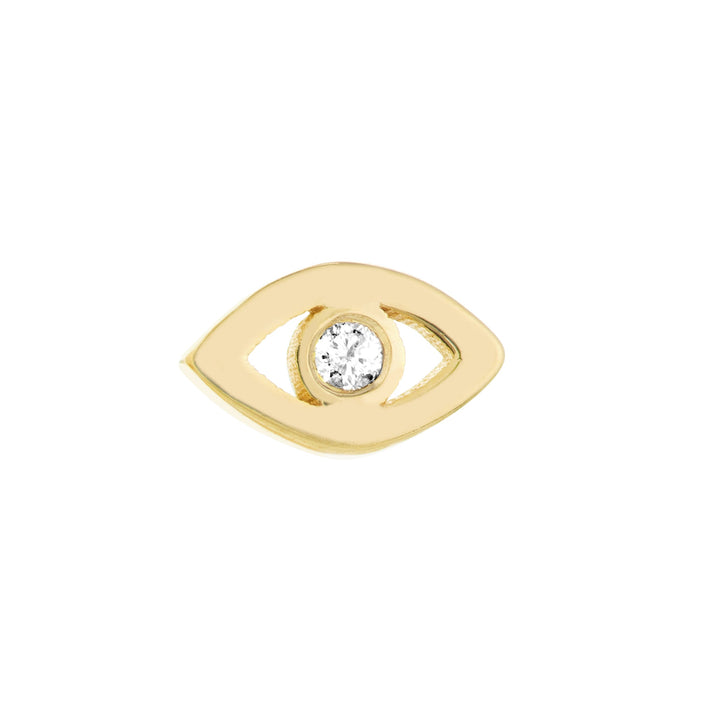 Diamond Open Mini Evil Eye Studs