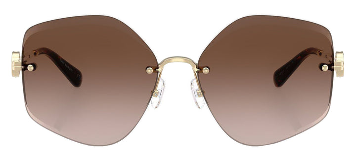 Tory Burch TY 6111 334913 Irregular Metal Gold Sunglasses with Brown Gradient Lens