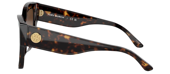 Tory Burch TY 7184U 172813 Butterfly Plastic Tortoise Sunglasses with Brown Gradient Lens