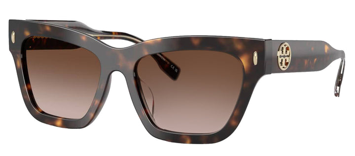 Tory Burch TY 7208U 172813 Cat-Eye Plastic Tortoise Sunglasses with Brown Gradient Lens