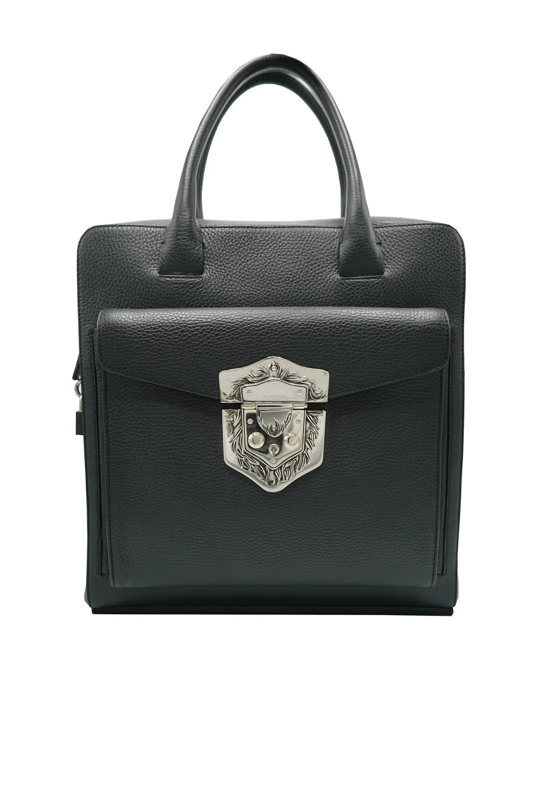 Tardini Shell Cordovan Satchel Briefcase In Black - Mtabksolhnyzusbbag
