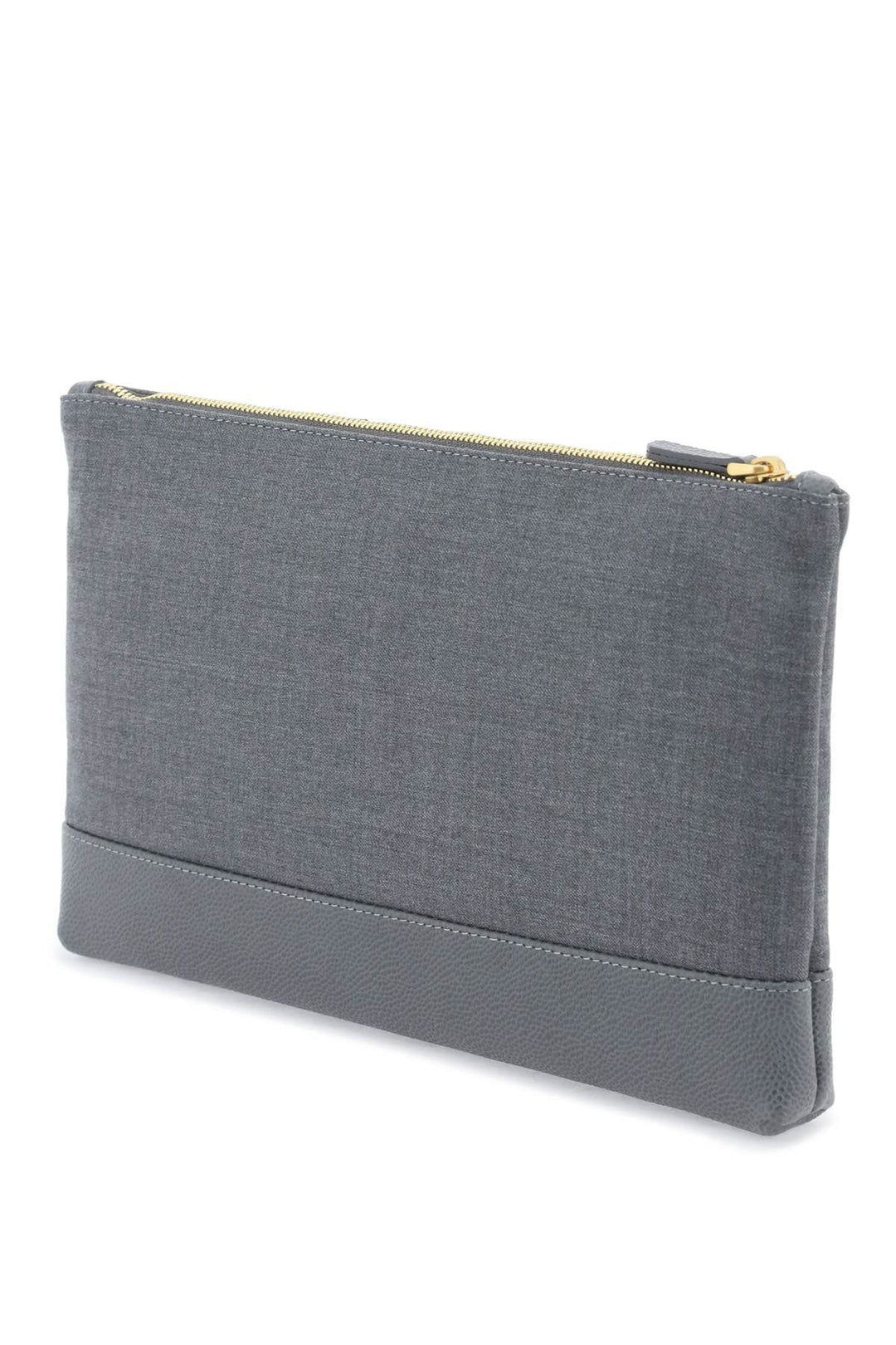 Thom Browne Wool 4-Bar Pouch