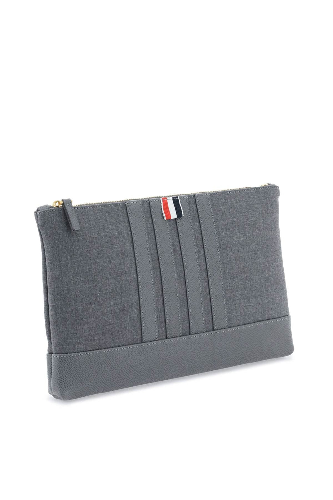 Thom Browne Wool 4-Bar Pouch