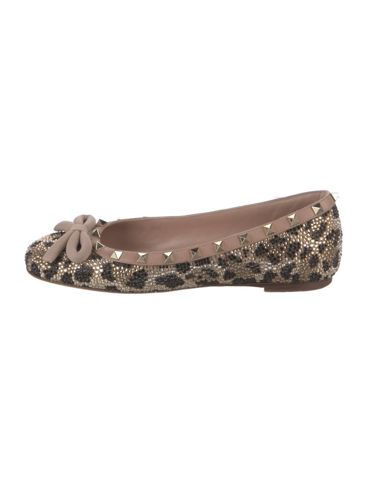Valentino Garavani Rockstud Accents Crystal Flats