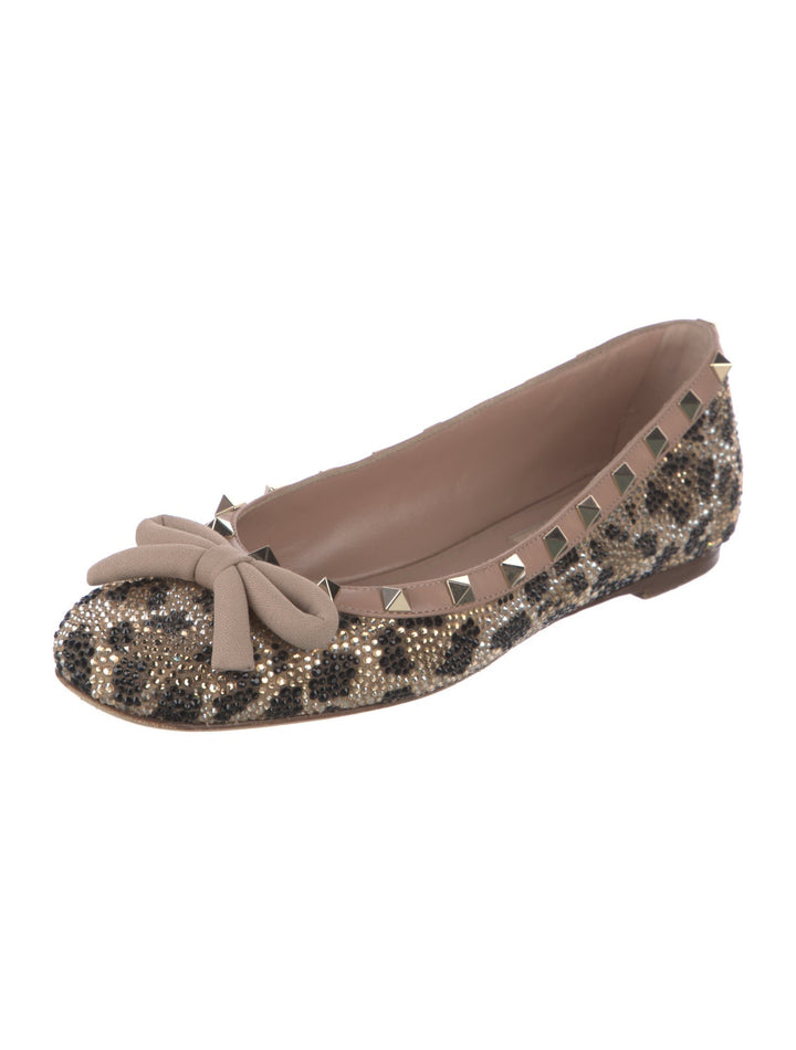 Valentino Garavani Rockstud Accents Crystal Flats