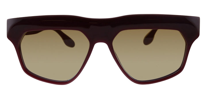 Victoria Beckham VB 603S 604 Square Plastic Burgundy Sunglasses with Brown Gradient Lens