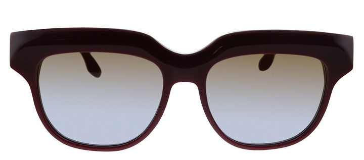 Victoria Beckham VB 604S 604 Square Plastic Burgundy Sunglasses with Brown Gradient Lens