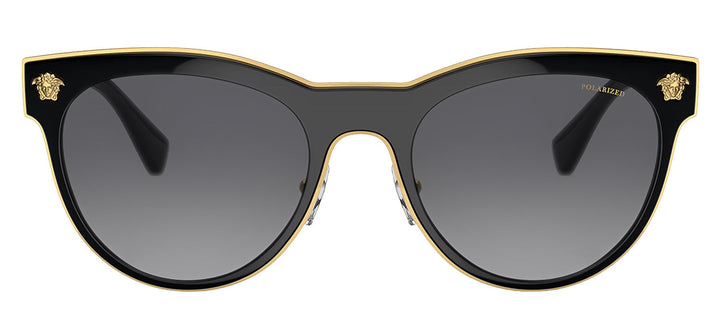 Versace VE 2198 1002T3 Phantos Plastic Black Sunglasses with Grey Polarized Lens