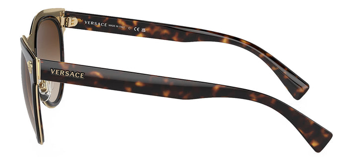 Versace VE 2198 125213 Phantos Plastic Havana Sunglasses with Brown Gradient Lens