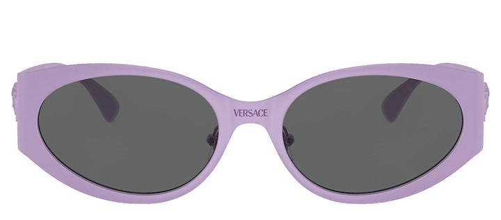 Versace VE 2263 150287 Oval Plastic Violet Sunglasses with Dark Grey Lens