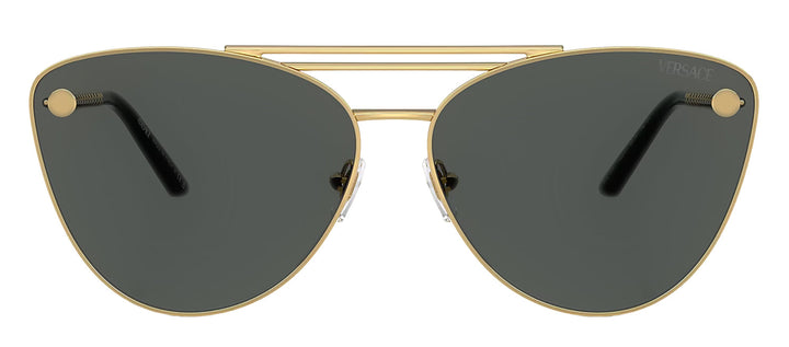 Versace VE 2267 100287 Cat-Eye Metal Gold Sunglasses with Grey Lens