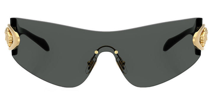 Versace VE 2280 100287 Shield Plastic Grey Sunglasses with Grey Lens