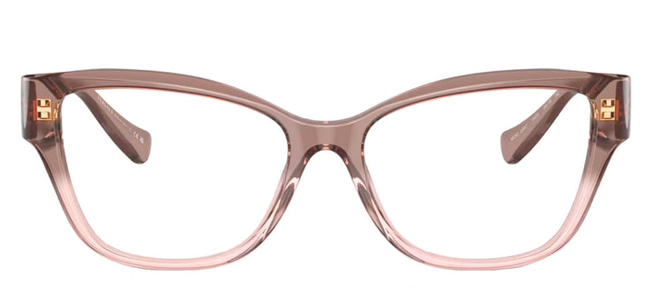 Versace ICONIC VE 3347 5435 Cat-Eye Plastic Pink Eyeglasses with Logo Stamped Demo Lenses
