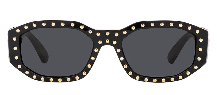 Versace VE 4361 539787 Geometric Plastic Black Sunglasses with Grey Lens