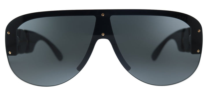 Versace VE 4391 GB1/87 Shield Plastic Black Sunglasses with Grey Lens