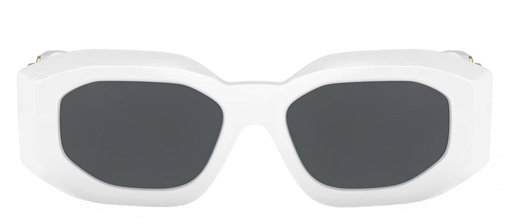Versace VE 4425U 317/87 Irregular Plastic White Sunglasses with Grey Lens