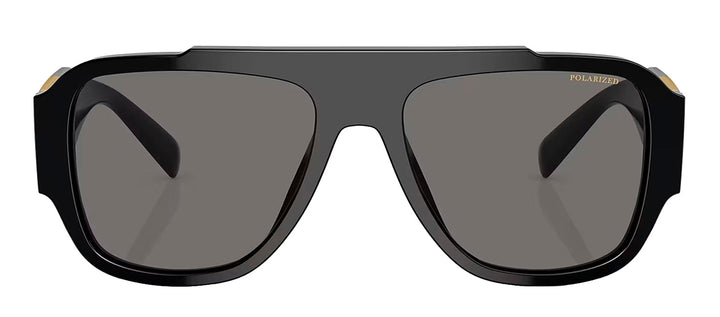 Versace VE 4436U GB1/81 Pillow Plastic Black Sunglasses with Grey Polarized Lens