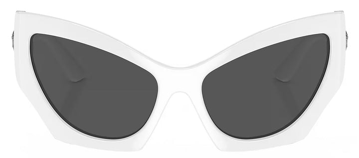 Versace VE 4450 314/87 Cat-Eye Plastic White Sunglasses with Grey Lens