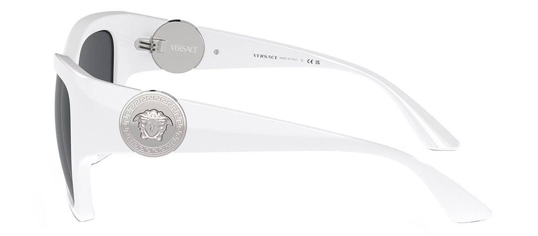 Versace VE 4452 317/87 Fashion Plastic White Sunglasses with Grey Lens
